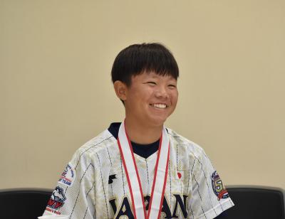 インタビューを受ける野村多貴選手