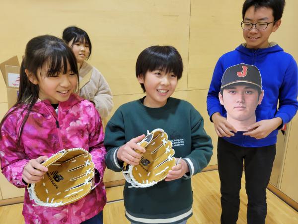 大谷選手みたいになりたい、と話す児童の写真