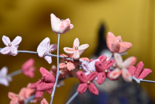 桜の飾りのアップ写真
