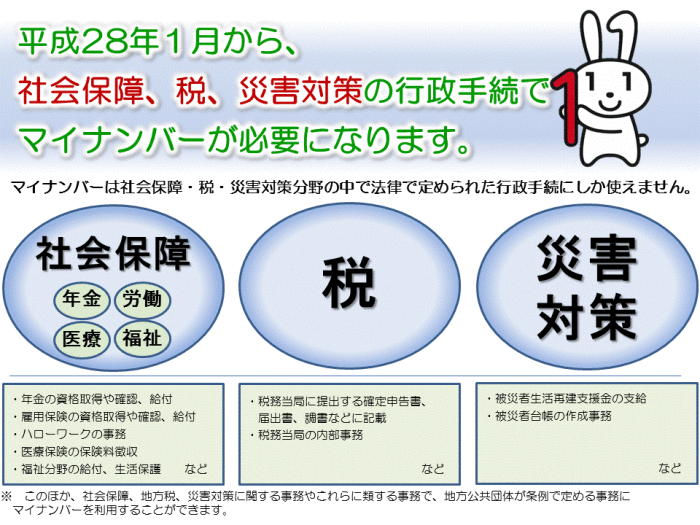 マイナンバーは何に利用の画像