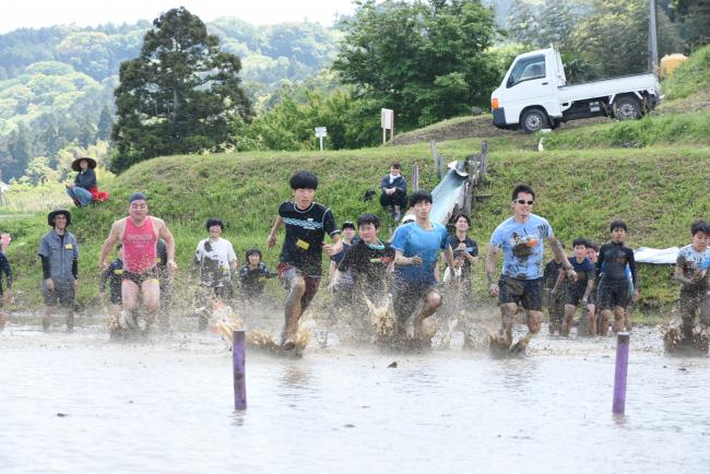 どろリンピックの会場となった柿ノ木代棚田