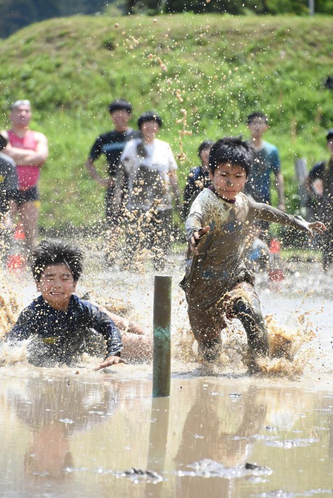 フラッグを取る寸前の写真