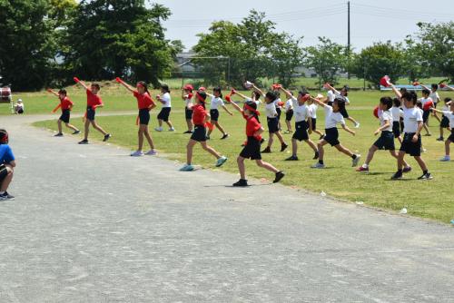小学部応援　紅組