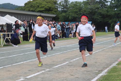 紅白リレー小学生低学年