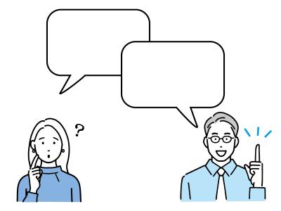 意見を話す男性と女性