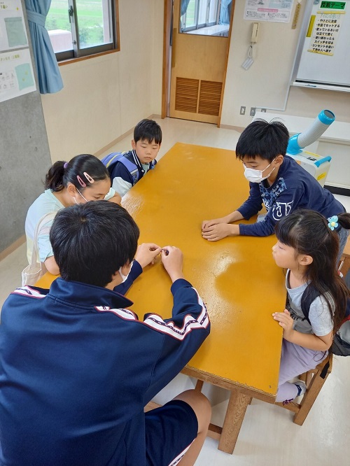 中学生のお兄さんと一緒に作成