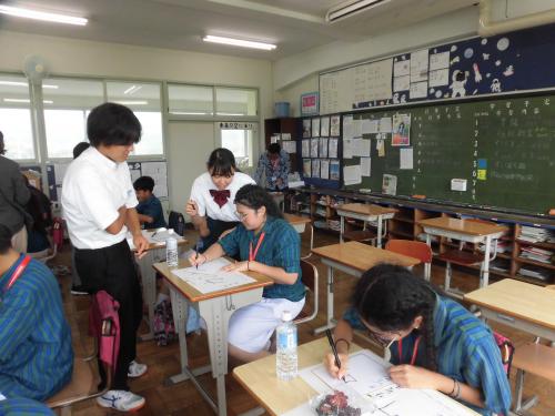 書道グループ全体の雰囲気