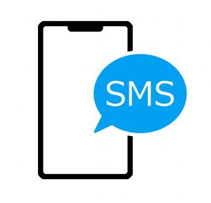 ショートメッセージを受診したスマホのイラスト