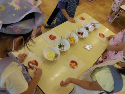 クッキング「夏野菜ピザ」