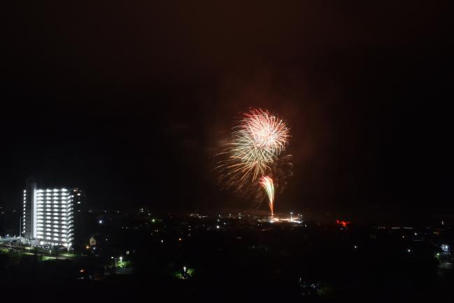 江見納涼花火大会の花火の写真2