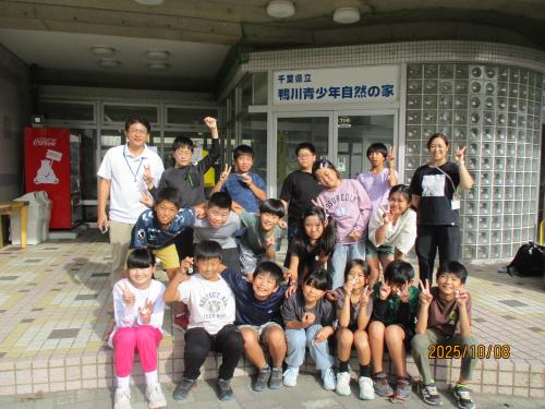 玄関前に集合