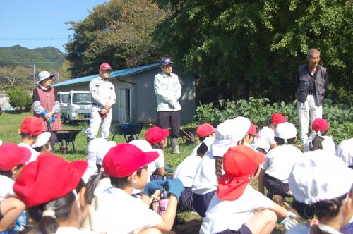 説明をするボランティアの皆様