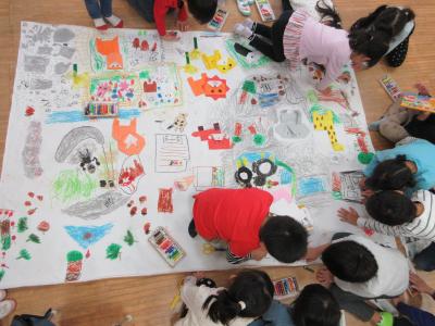 「修園遠足マップ作り」いろんな動物みつけたね！