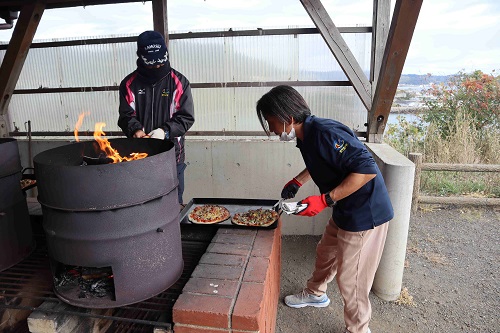 ピザが焼けました
