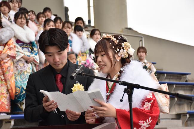 代表謝辞を務めた実行委員の写真