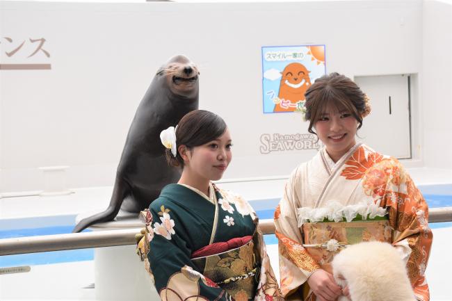 アシカとの記念撮影3