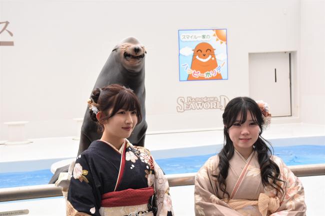 アシカとの記念撮影4