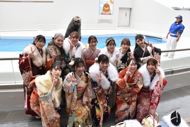 アシカとの記念撮影7