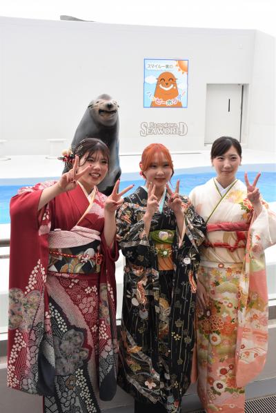 アシカとの記念撮影9