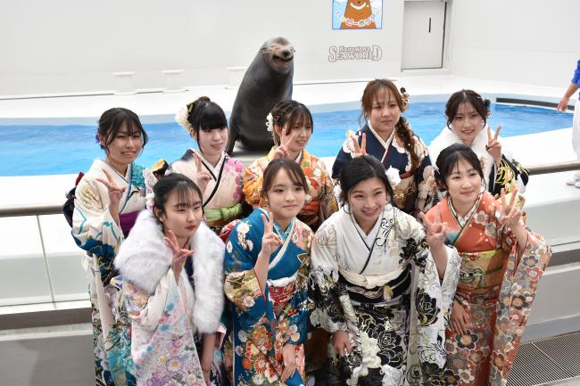 アシカとの記念撮影11