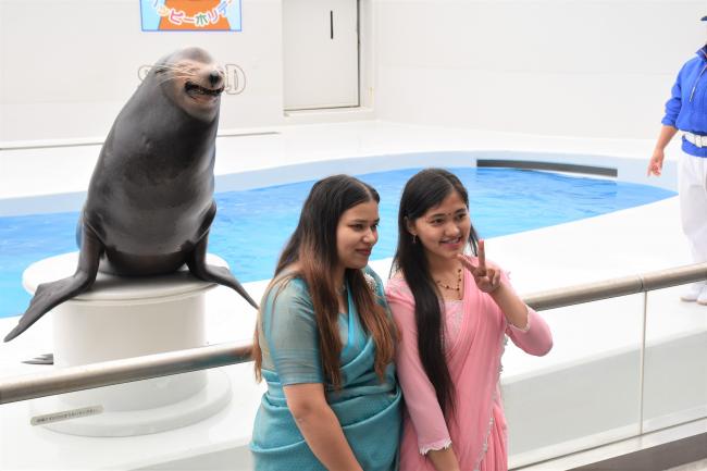 アシカとの記念撮影15