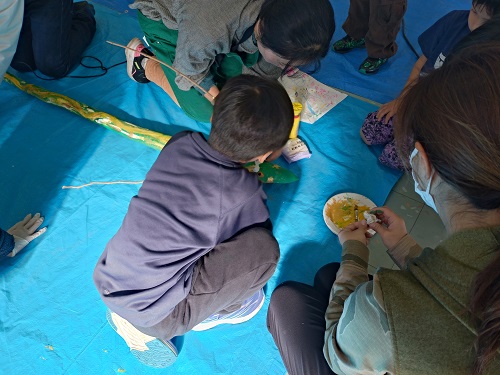 長ヒョウタン作成中5