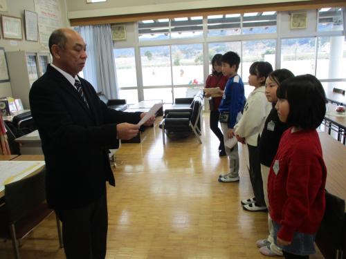 校長先生からの激励