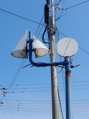 鴨川市内にある古くなった防犯灯の写真