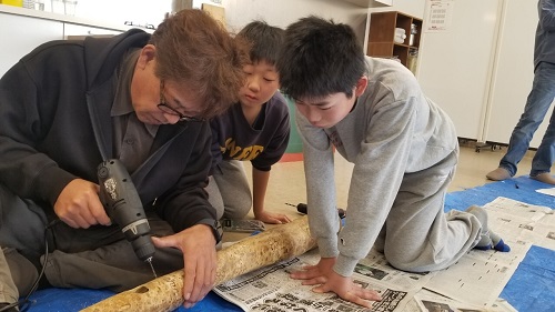 ランタン作成中