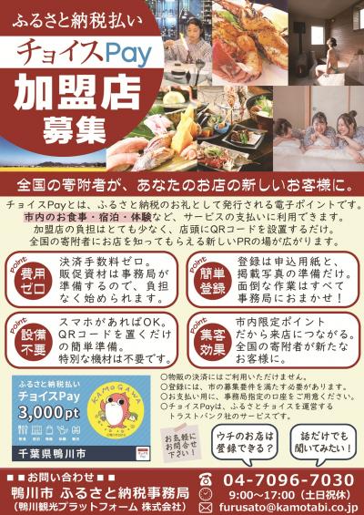チョイスPay加盟店募集チラシ
