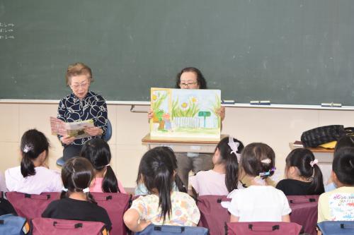 1年生教室にて
