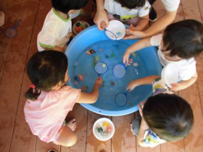 おもちゃすくいをしたよ「上手にすくえるかな？「