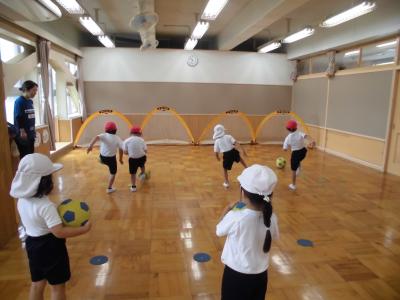 オルカサッカー教室「ゴールめがけてシュート！！「