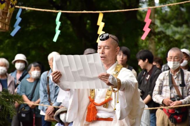 願文（がんもん）。御信徒各位の願い事を本尊に述べる願いの文のこと