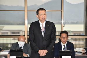 記者会見の会場の様子