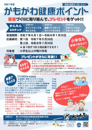 かもがわ健康ポイントチラシ